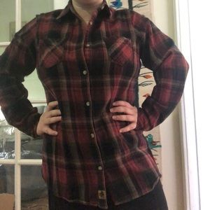 Red Plaid Flannel Shirt